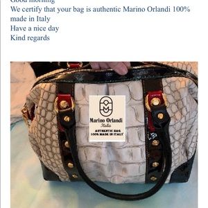 Marino Orlandi croc style Italian leather purse